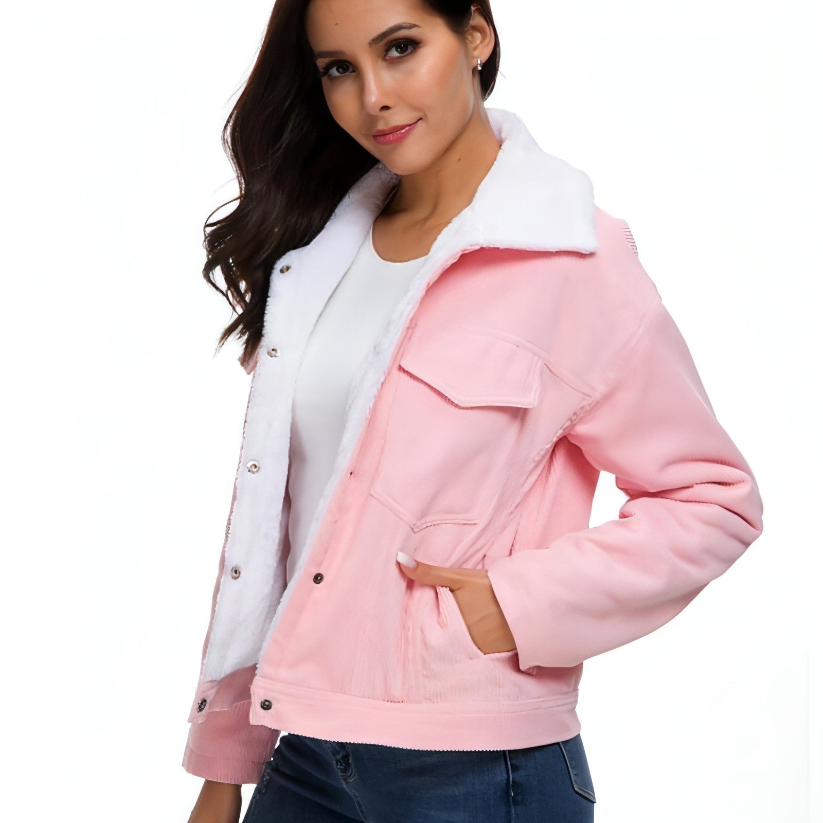 Vangull Autumn Corduroy Jacket for Women in various colors, showcasing its soft fabric and stylish design.