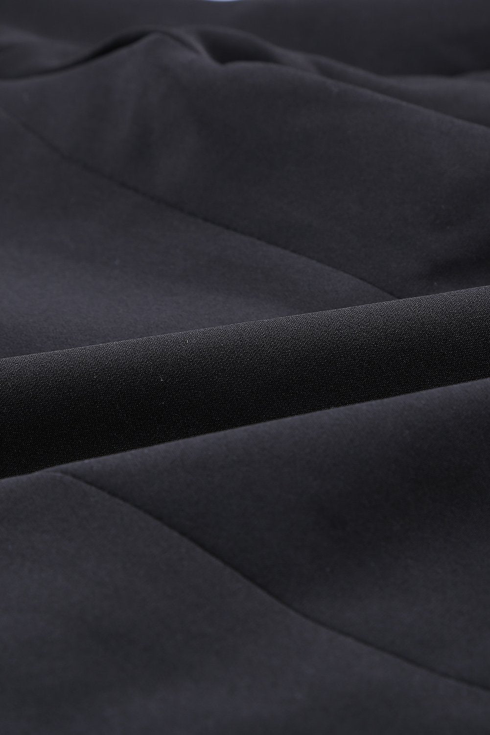 Women's Elegant Black 3/4 Sleeve Double Breasted Blazer with vintage buttons and tailored collar, perfect for formal occasions.