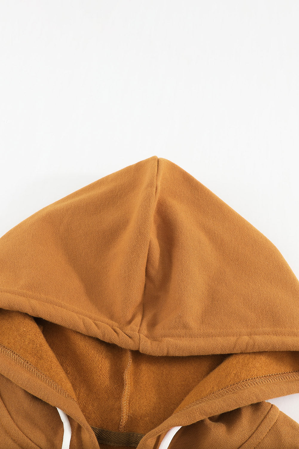 A stylish brown zip-up hoodie jacket with pockets and a drawstring hood, perfect for casual wear.