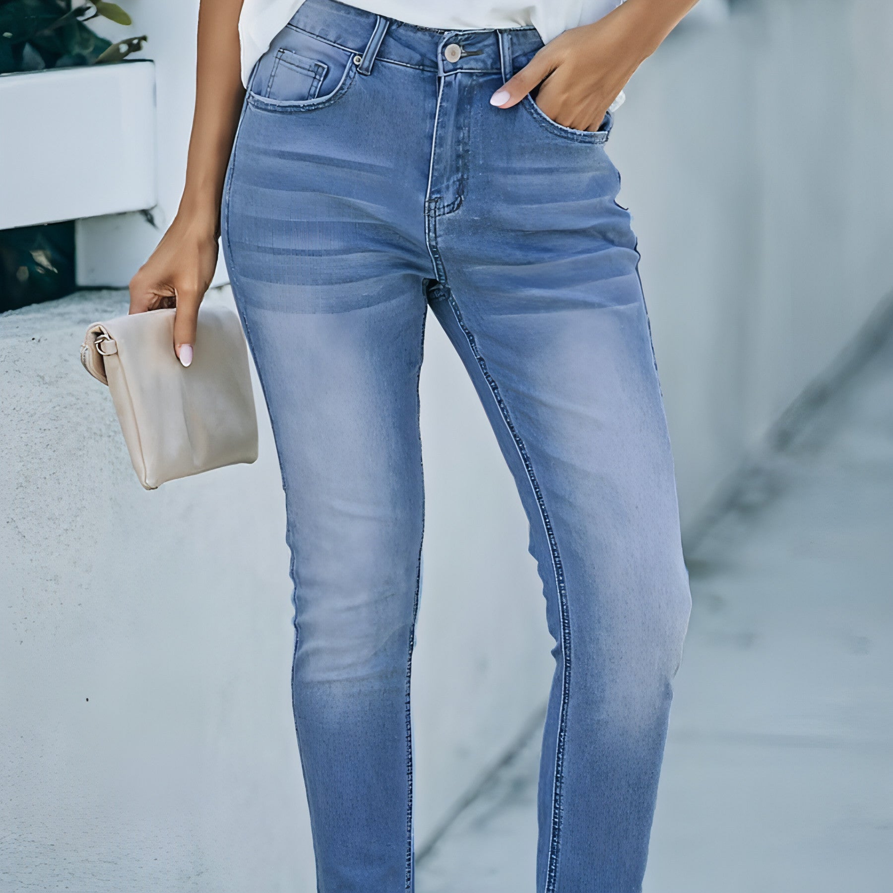 Main European And American Washed Jeans For Women image