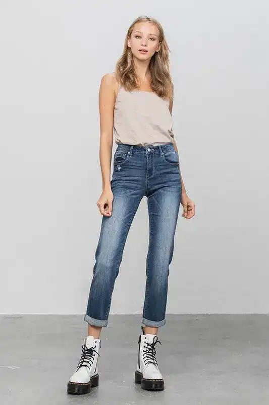 Main Insane Gene Slim Boyfriend Jeans in Dark Wash image