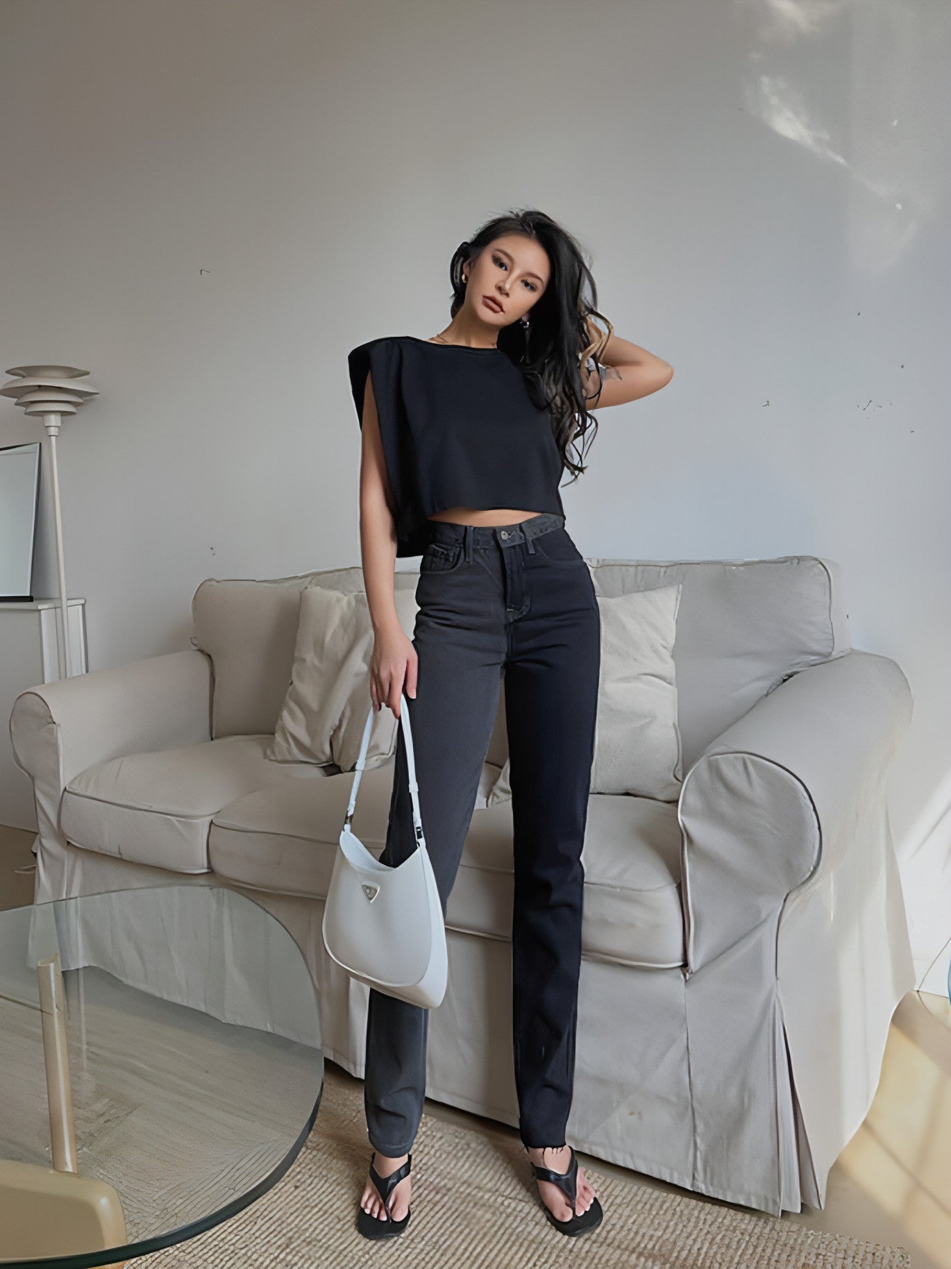 Main Jeans Look Thin Straight Trousers Women image