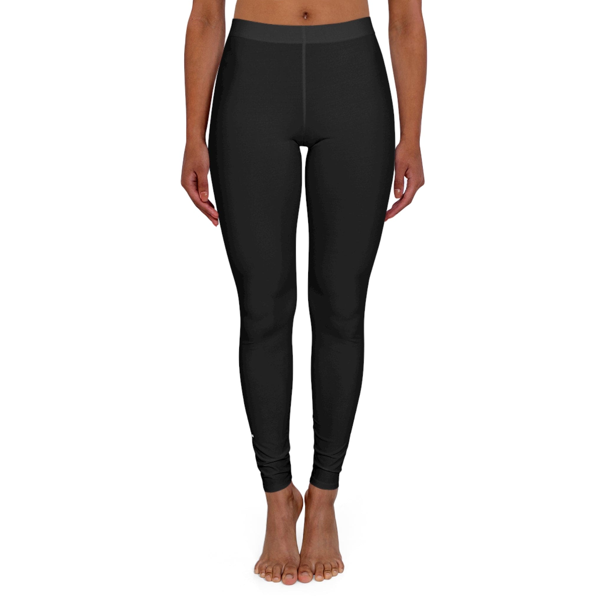 Main Womens Black Fitness Leggings Grateful Cross Illustration image