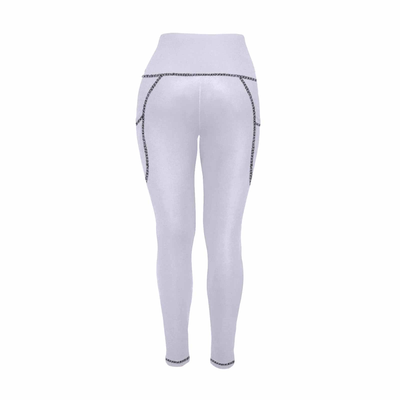 Women's Lavender Purple Leggings with Side Pockets, showcasing a stylish and comfortable design for fitness and casual wear.