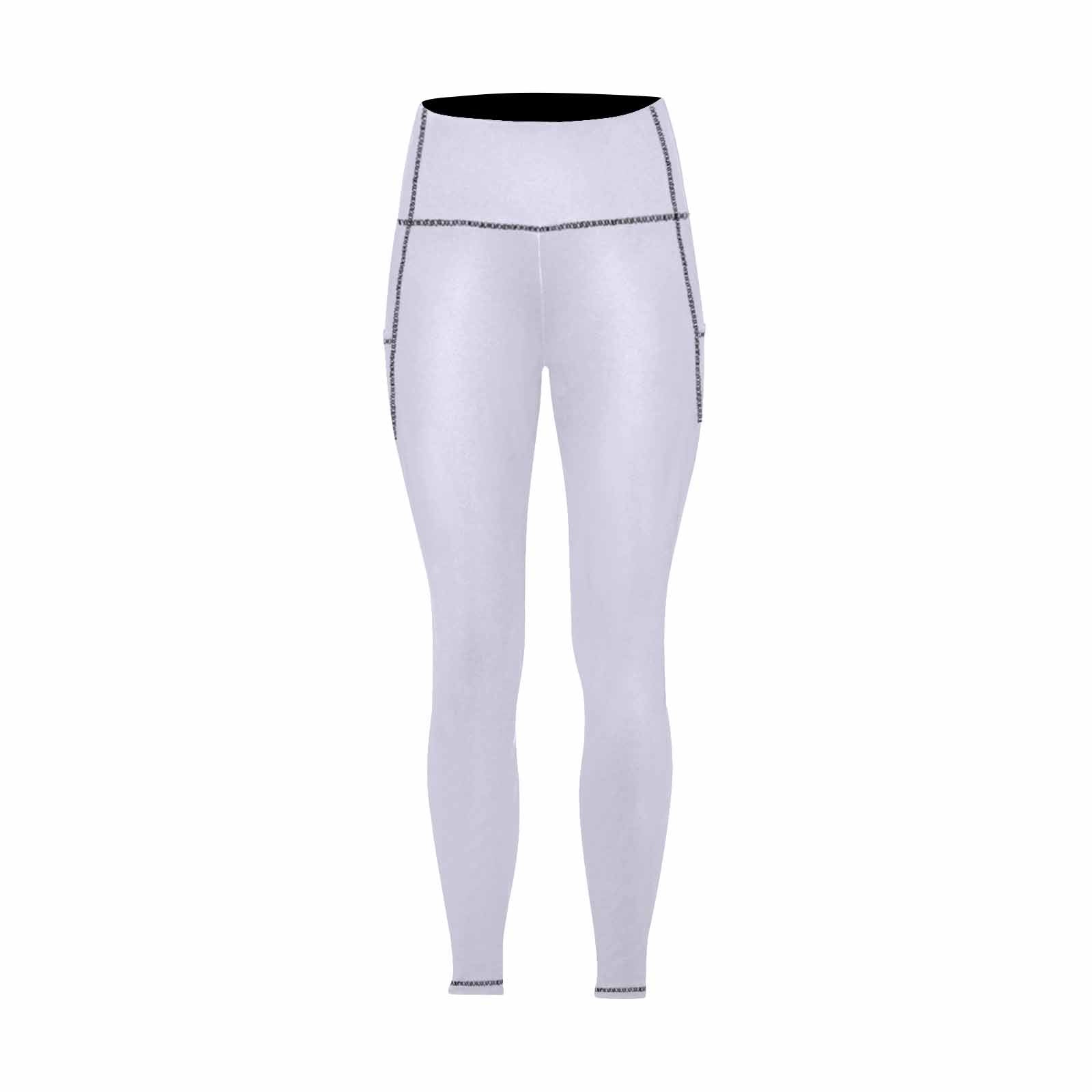 Women's Lavender Purple Leggings with Side Pockets, showcasing a stylish and comfortable design for fitness and casual wear.