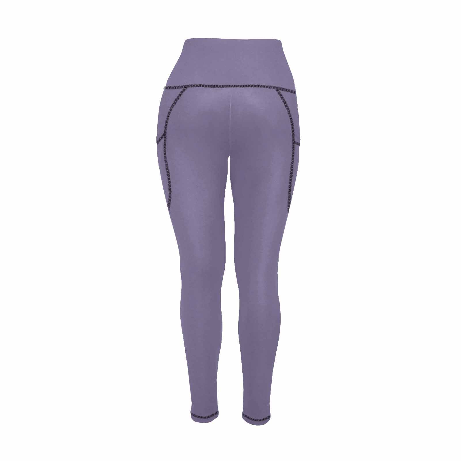 Women's Purple Haze leggings with pockets, showcasing a stylish design and lightweight fabric.