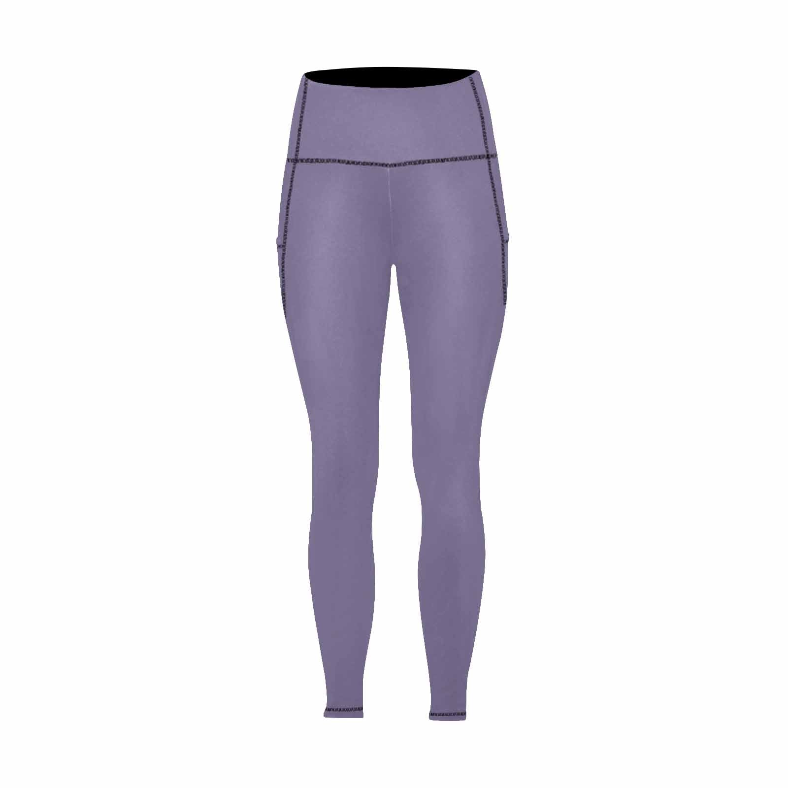 Women's Purple Haze leggings with pockets, showcasing a stylish design and lightweight fabric.