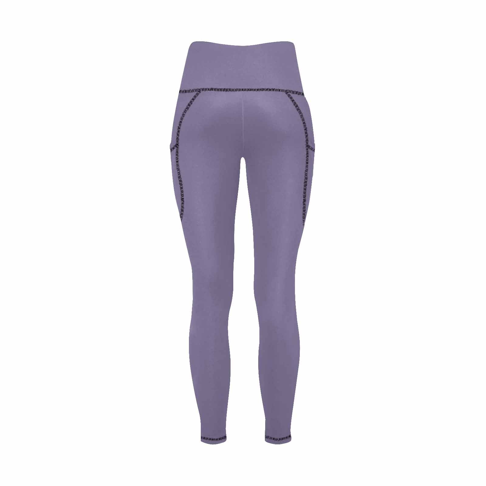 Women's Purple Haze leggings with pockets, showcasing a stylish design and lightweight fabric.