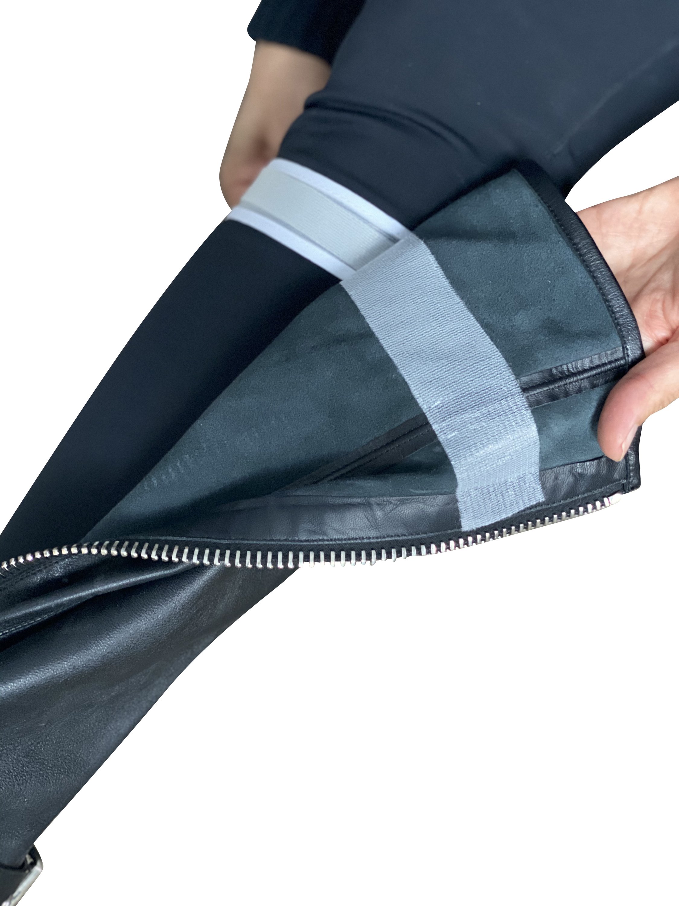 Boot Stay 3.0 adhesive sag preventers in white, designed to keep boots securely in place without sagging.