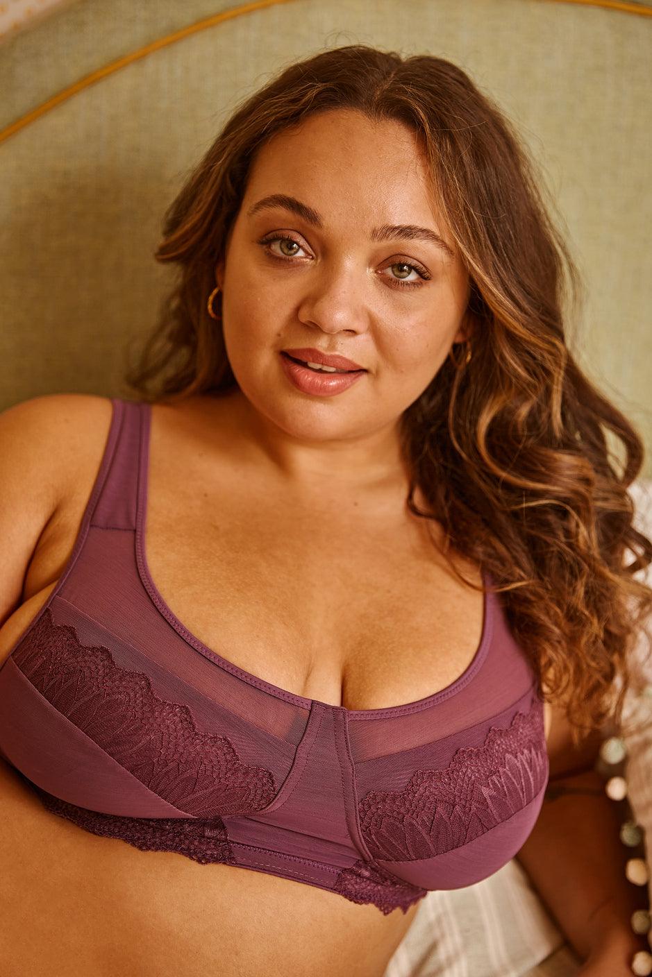 Claret Silk Back Support Cotton Sports Bra showcasing criss-cross bands and lace detailing, available in multiple colors.