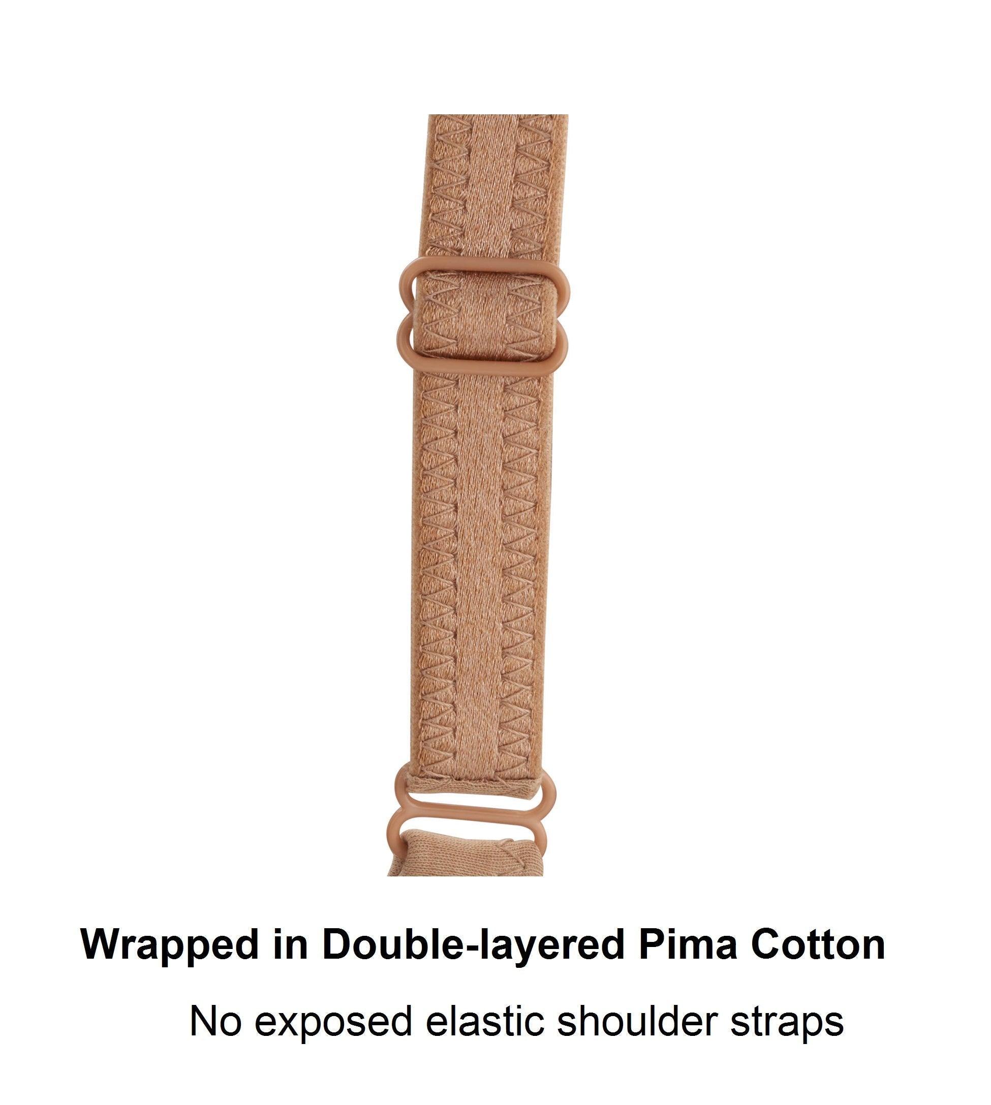 Cocoa-Supportive Non-Wired Silk & Organic Cotton Full Cup Bra showcasing its luxurious silk and cotton blend fabric.