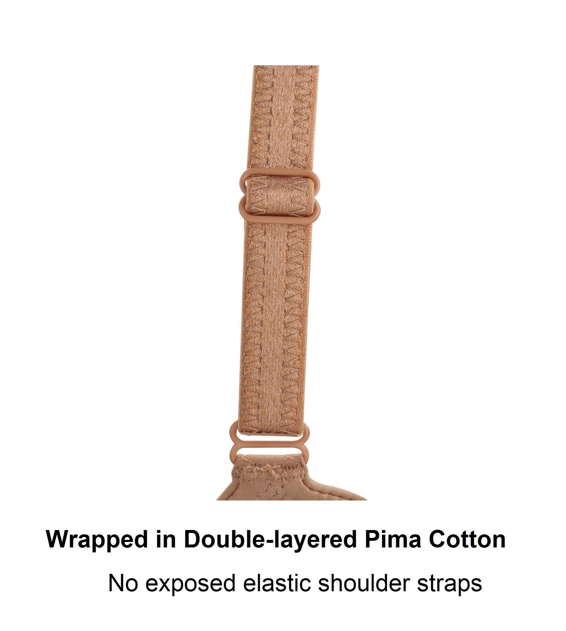 Cocoa Underwired Silk & Organic Cotton Full Cup Bra showcasing its luxurious silk cups and removable padding.