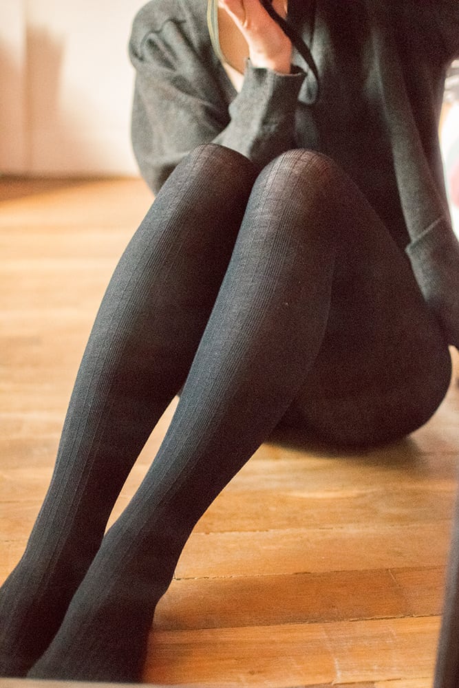 Collant d'hiver en laine mérinos, semi-opaque, doux et chaud, parfait pour les mois froids.