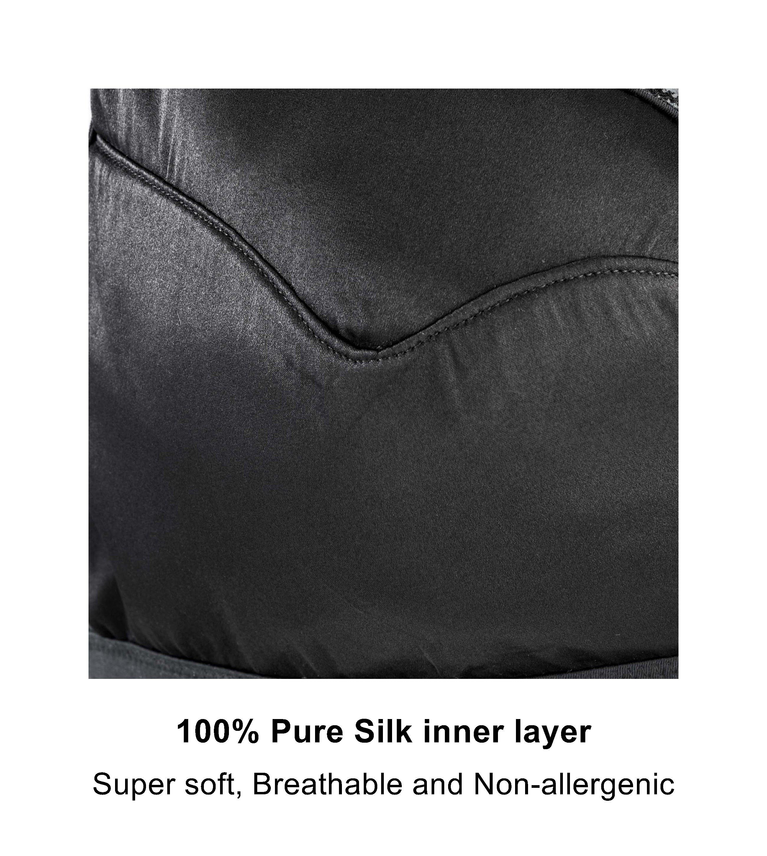 Debbie Lace Organic Cotton & Silk Plunge Bra featuring elegant lace detail and soft silk-cotton blend fabric.