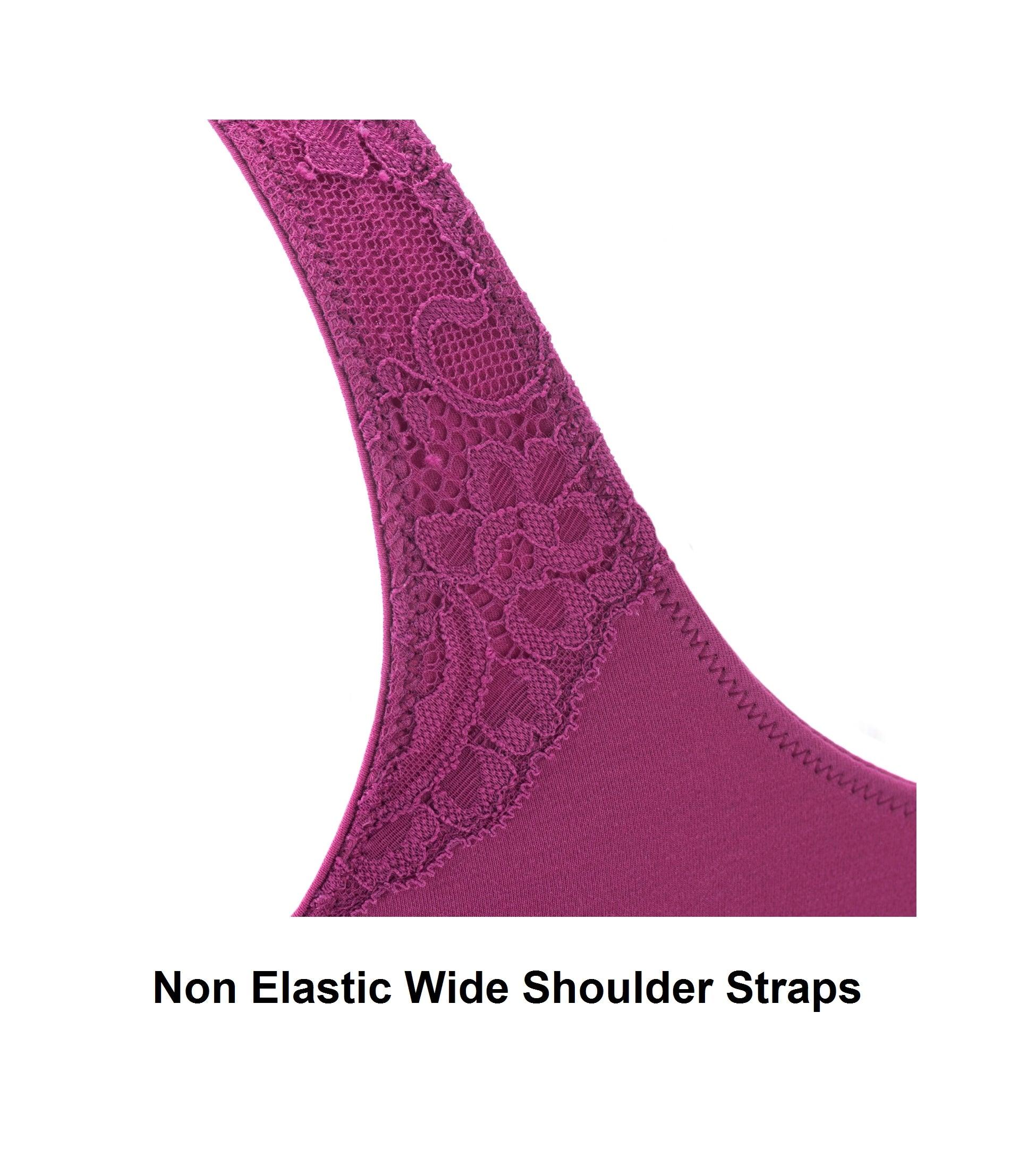 Fuchsia Silk Back Support Bra showcasing its elegant design with silk cups and organic cotton blend fabric.