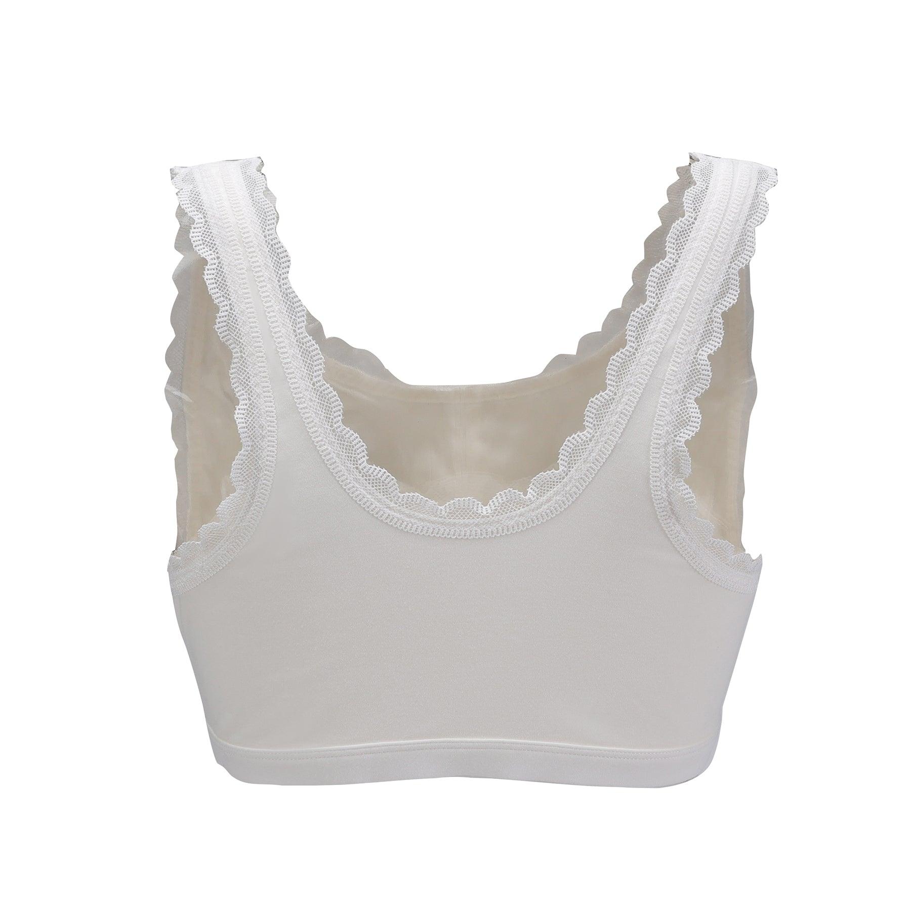 Georgia Silk Back Support Bra featuring pure silk cups and organic cotton body, designed for comfort and elegance.