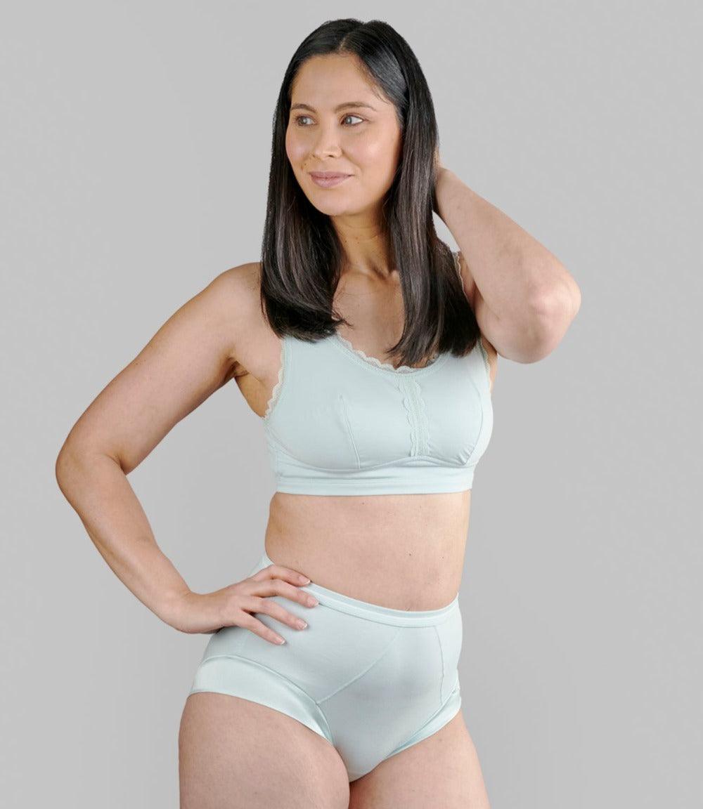 Georgia Silk Back Support Bra featuring pure silk cups and organic cotton body, designed for comfort and elegance.