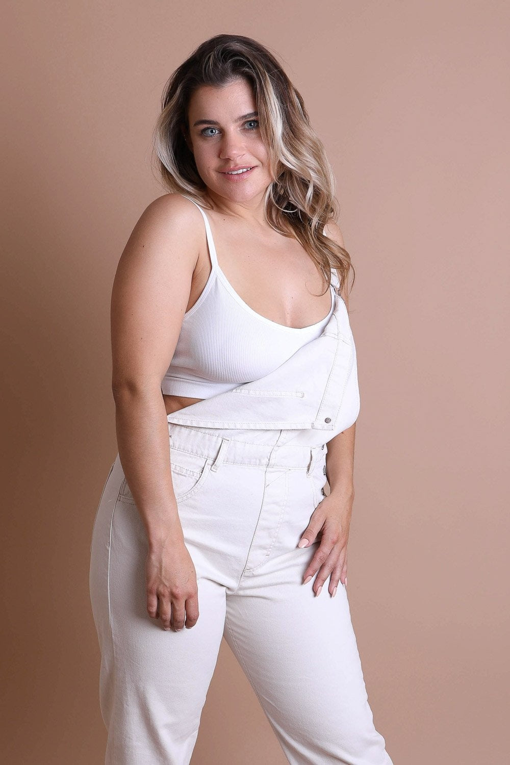 Low Back Seamless Bralette Plus in soft nylon and spandex, showcasing a low-cut design for enhanced curves and comfort.