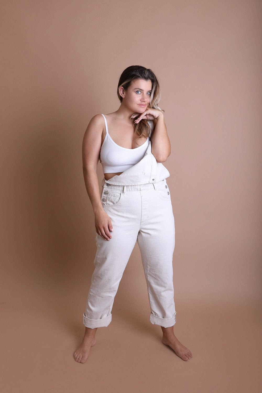 Low Back Seamless Bralette Plus in soft nylon and spandex, showcasing a low-cut design for enhanced curves and comfort.