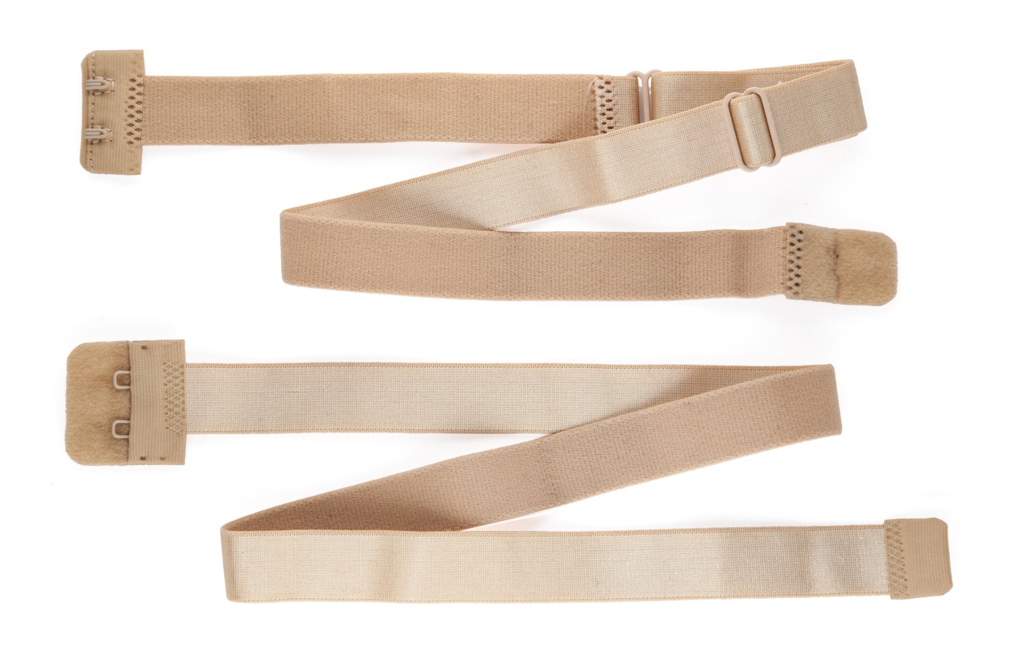 Low Expectations low back bra converters in beige and black, designed to lower bra straps for a seamless look.