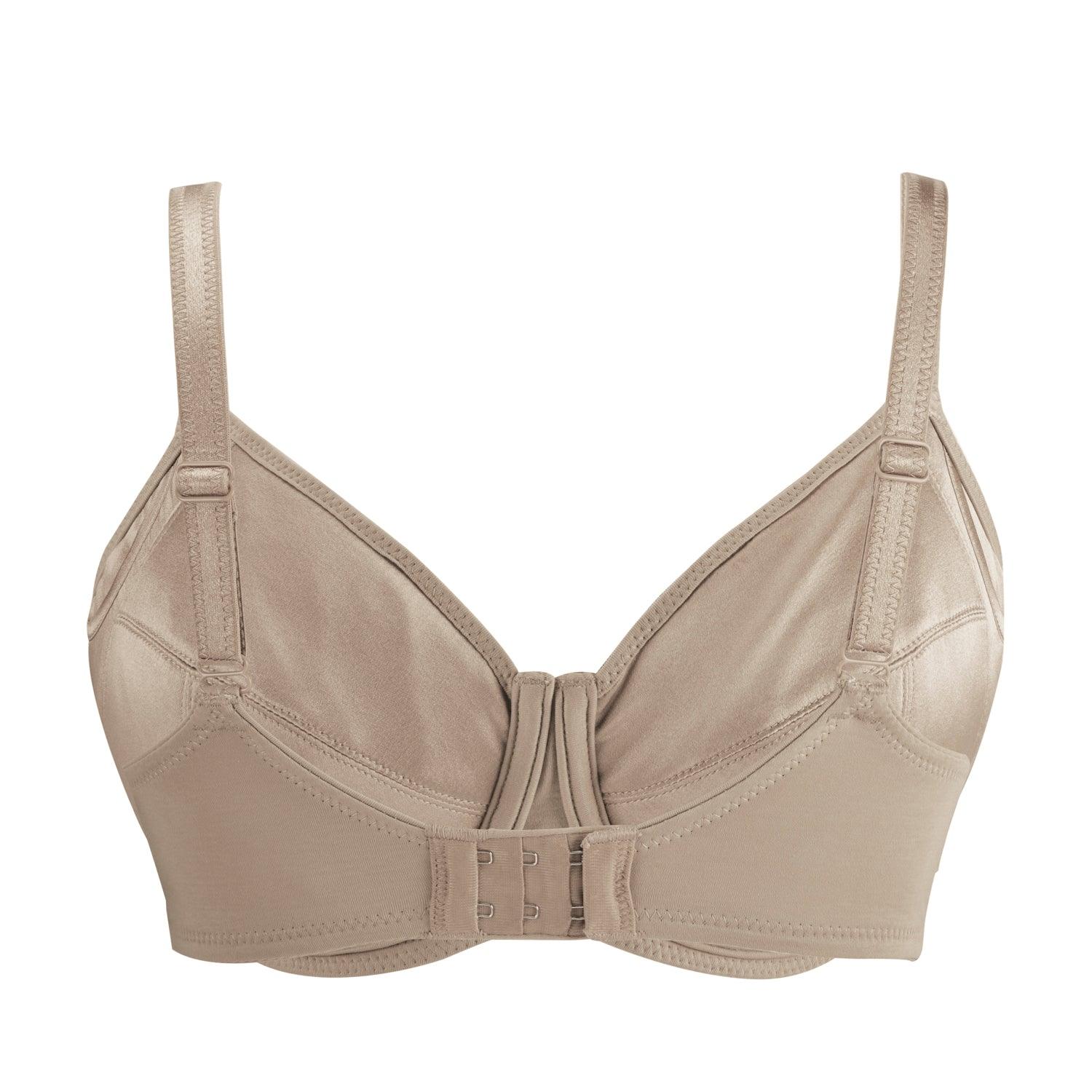 Luxurious Shell-Underwired Silk & Organic Cotton Full Cup Bra with removable padding, showcasing its elegant design and soft fabric.