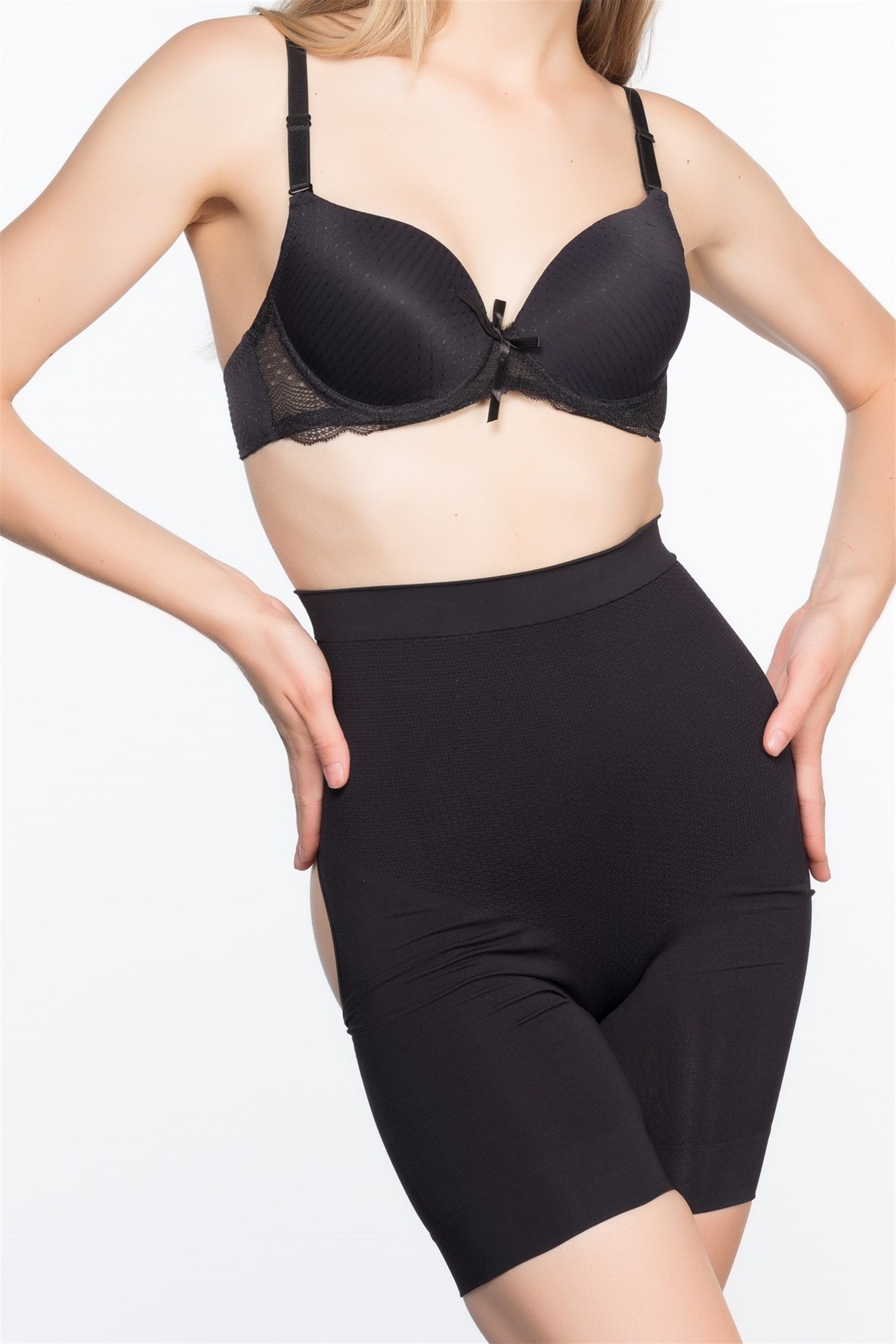 Shopymommy 2032 Seamless Postpartum Corset featuring a massage function, designed for postpartum recovery with breathable fabric and anti-slip silicone backing.