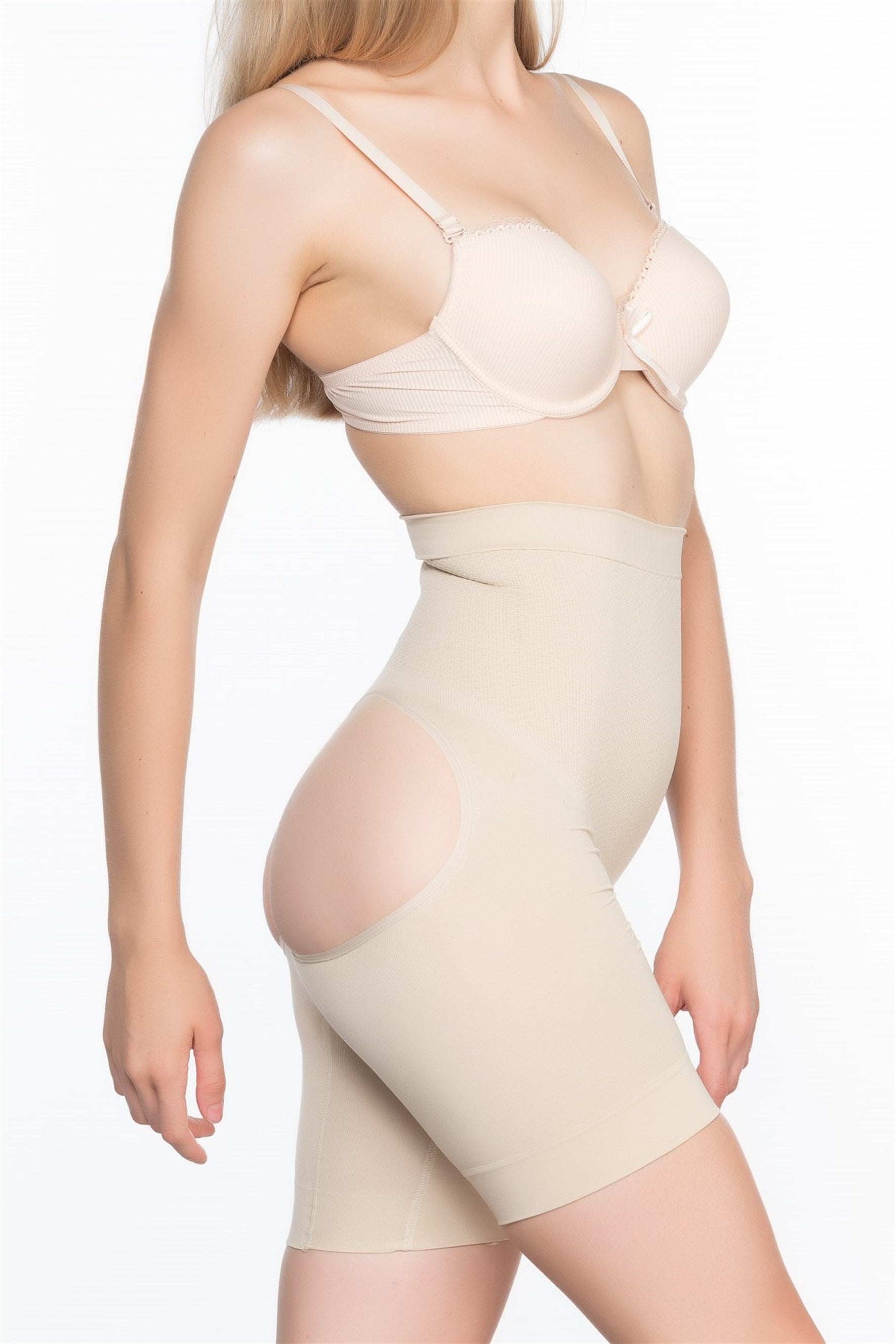 Shopymommy 2032 Seamless Postpartum Corset featuring a massage function, designed for postpartum recovery with breathable fabric and anti-slip silicone backing.