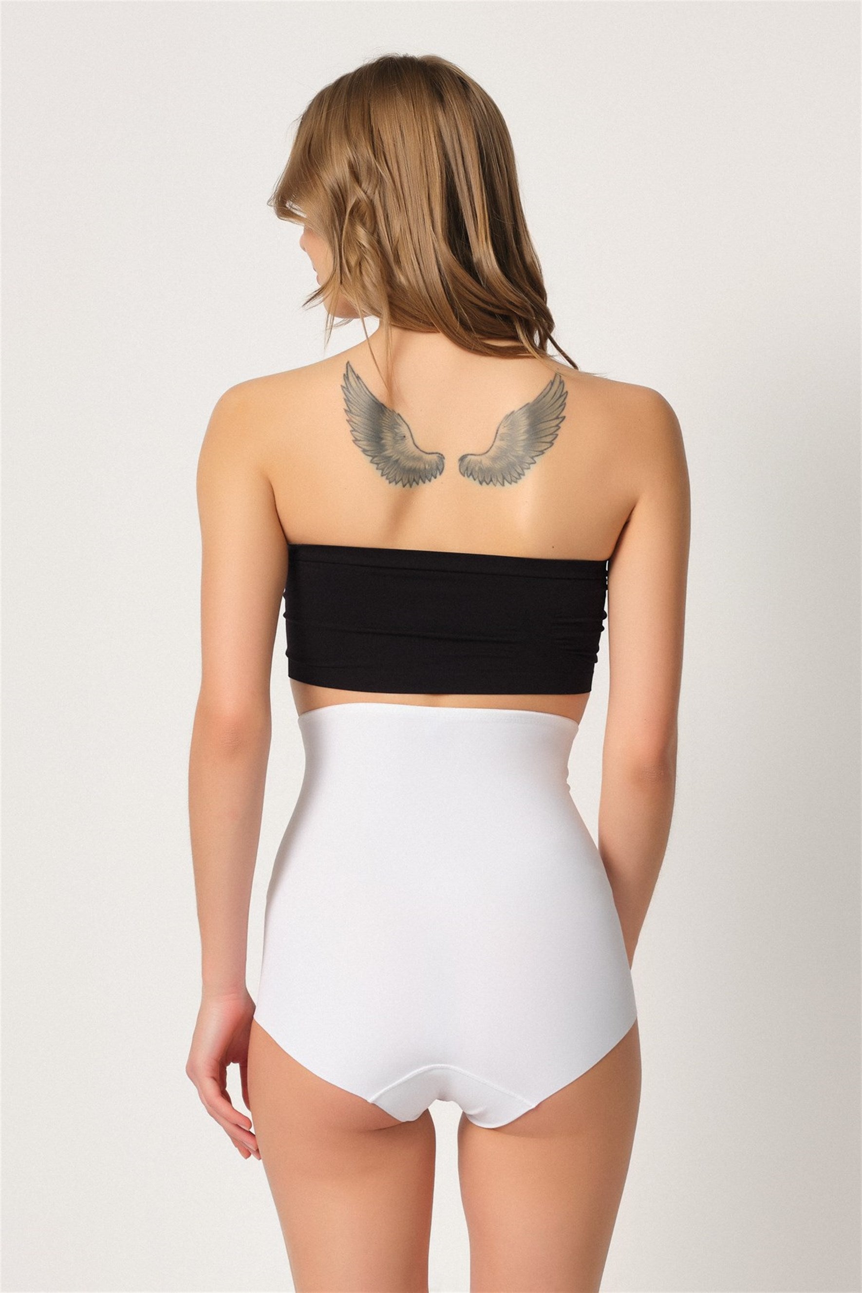Shopymommy 2920 Laser Cut Slip Postpartum Corset featuring breathable fabric and anti-slip silicone backing for postpartum support.