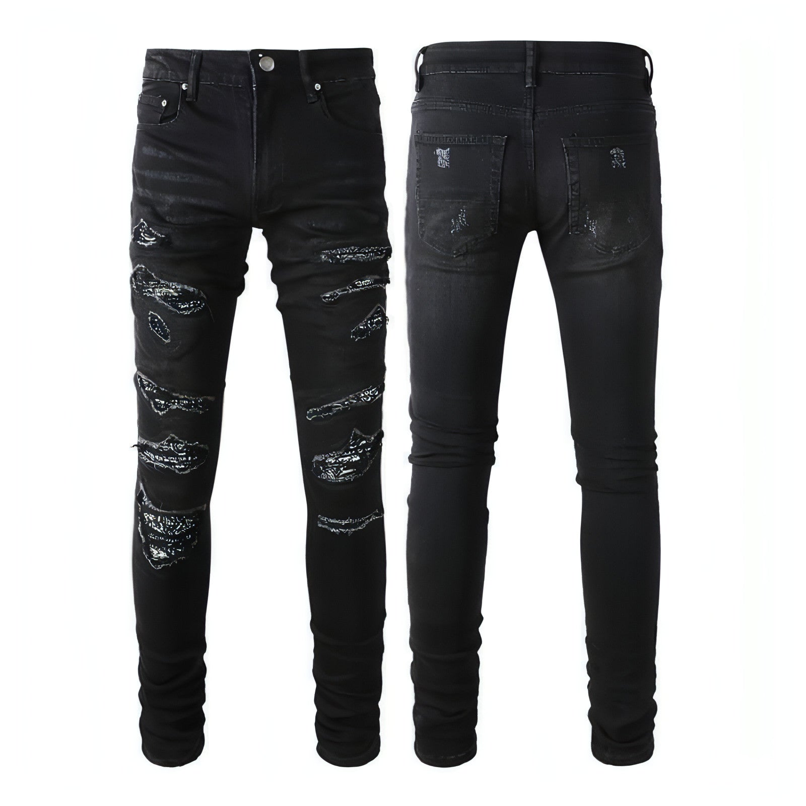 Main Men's Paisley Patch Street Jeans image