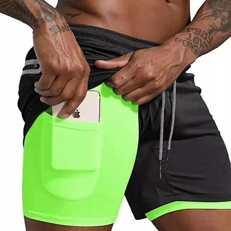 Fit Guy Beach Shorts in solid color, made of polyester, suitable for beach and gym activities, featuring an elastic waistband for comfort.