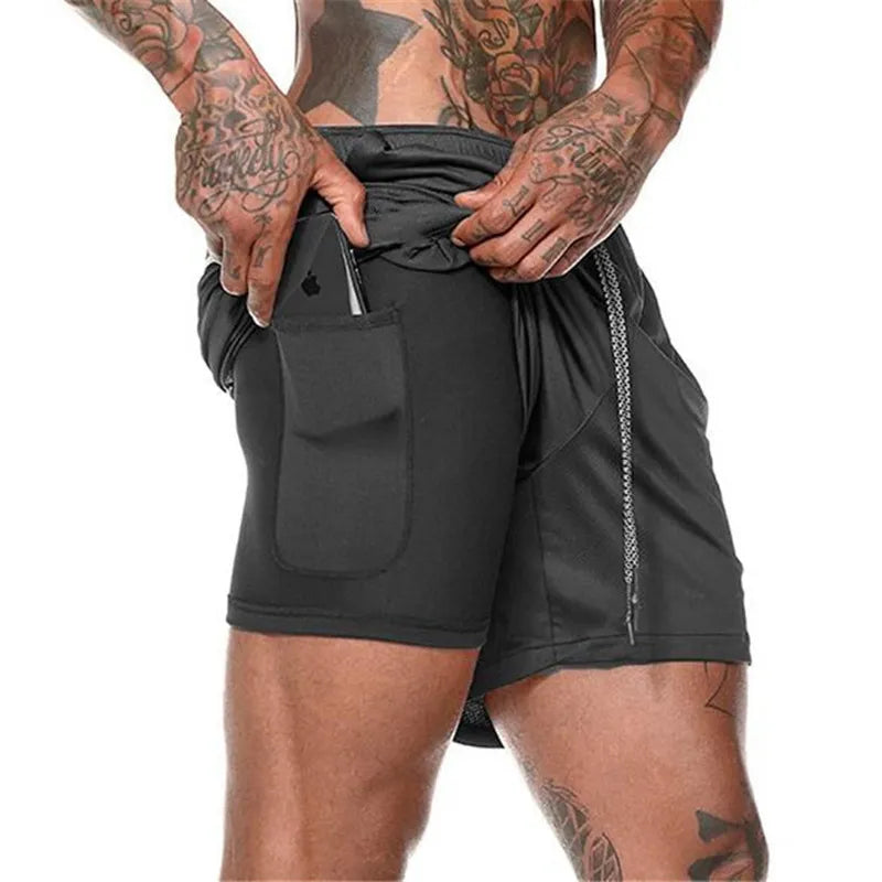 Fit Guy Beach Shorts in solid color, made of polyester, suitable for beach and gym activities, featuring an elastic waistband for comfort.