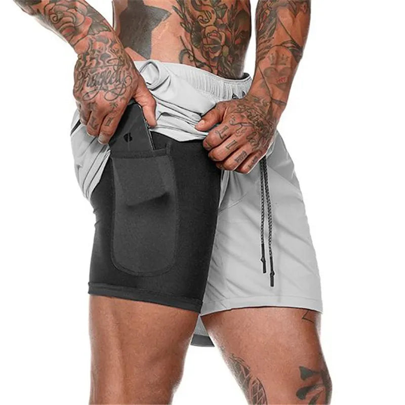Fit Guy Beach Shorts in solid color, made of polyester, suitable for beach and gym activities, featuring an elastic waistband for comfort.