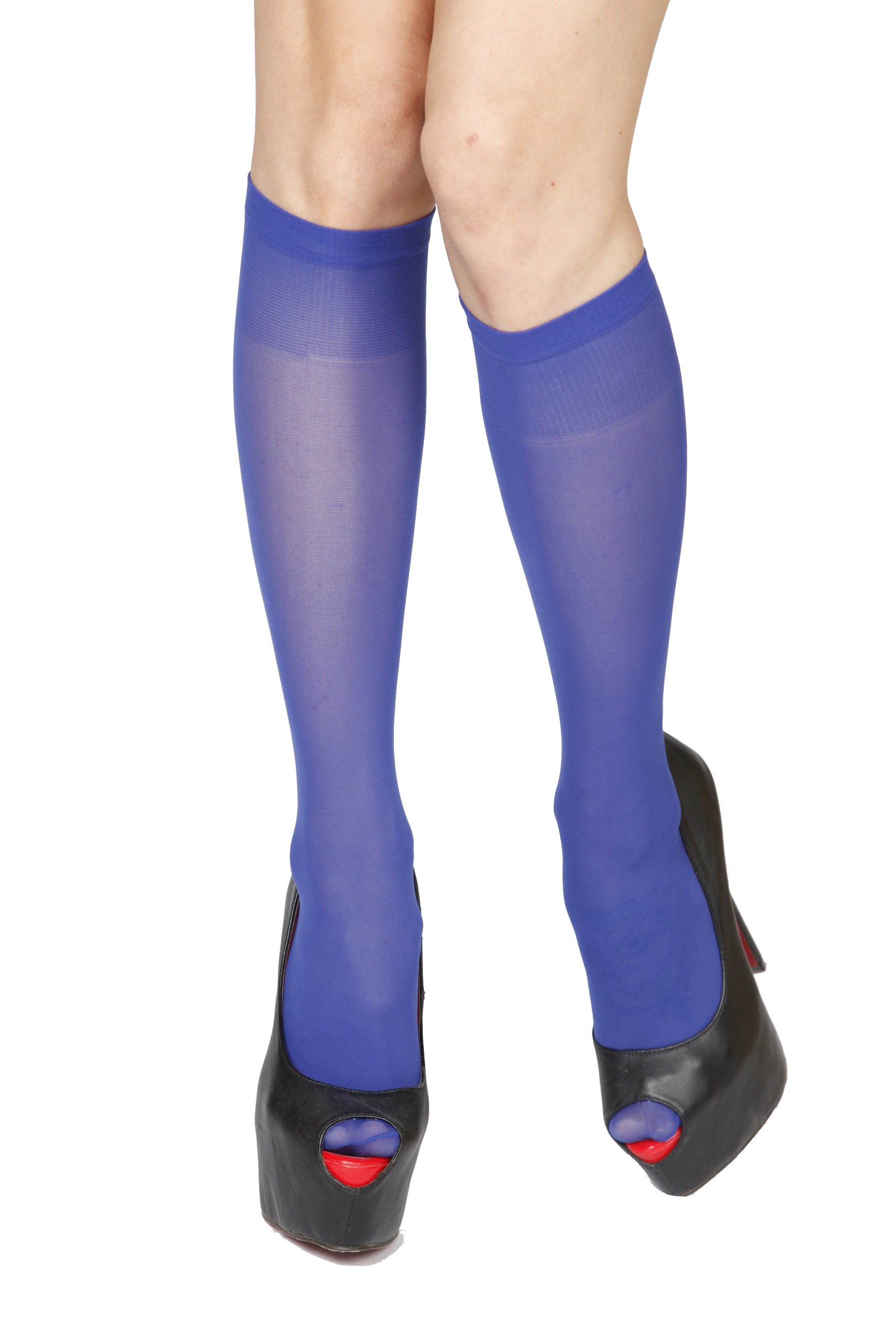 CADRI blue knee-highs featuring a vibrant blue color and wide ribbing for comfort.