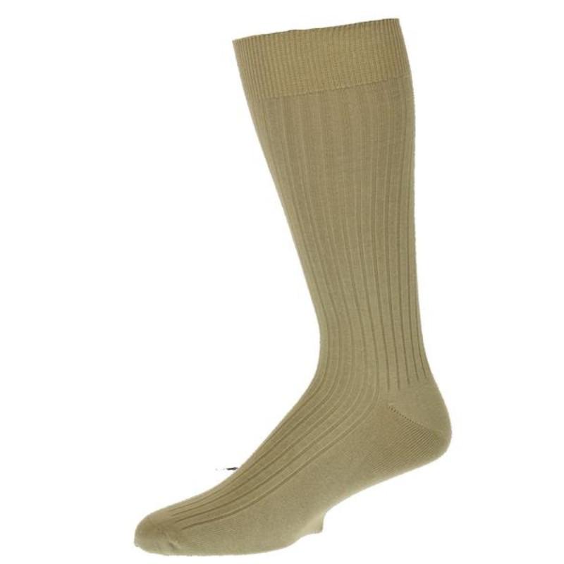 A pair of Classic Fine Ribbed Combed Cotton Crew Socks in vibrant colors, showcasing their mid-calf length and smooth toe seaming for comfort.