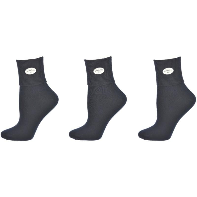 Three pairs of Classic Ribbed Single Cuff Pima Cotton Socks in assorted colors, showcasing their ribbed texture and soft fabric.