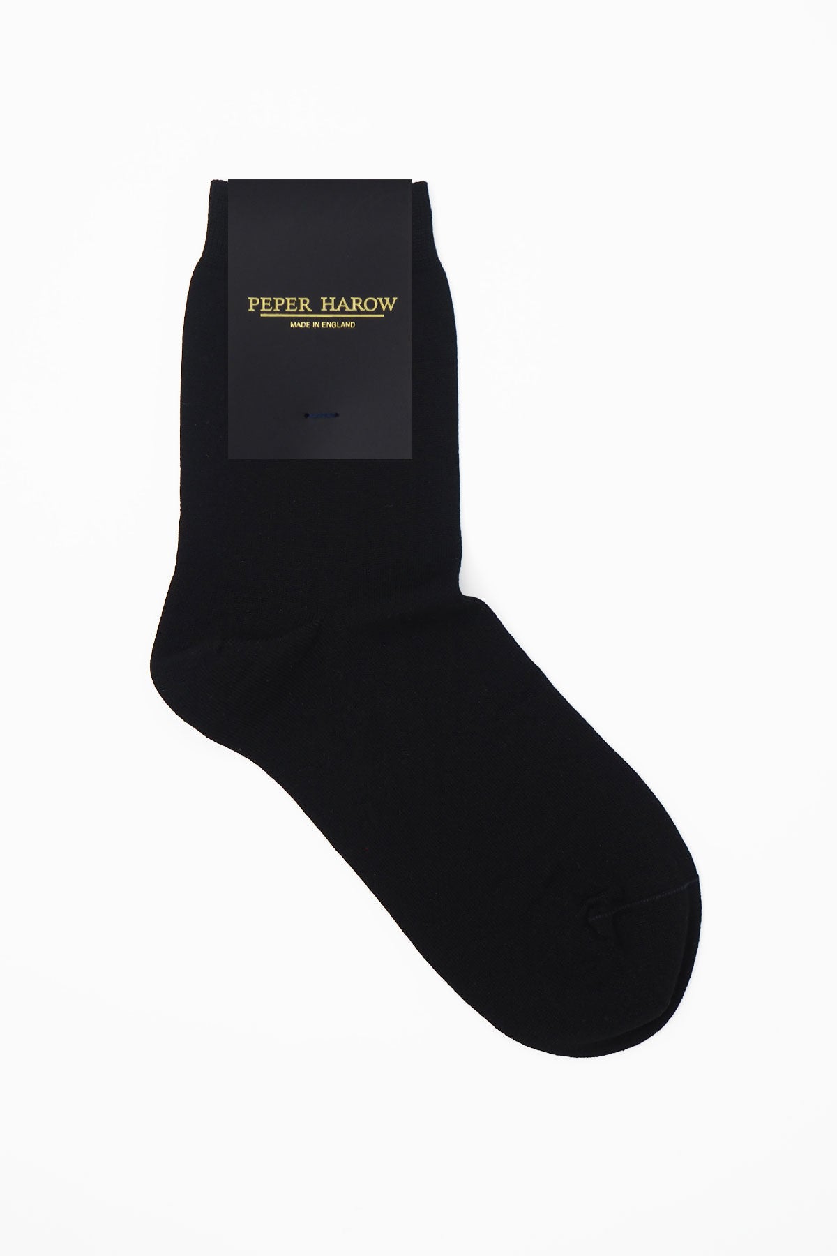 Classic Women's Socks in black made from luxurious Mercerised Egyptian cotton, featuring a seamless toe design for ultimate comfort.