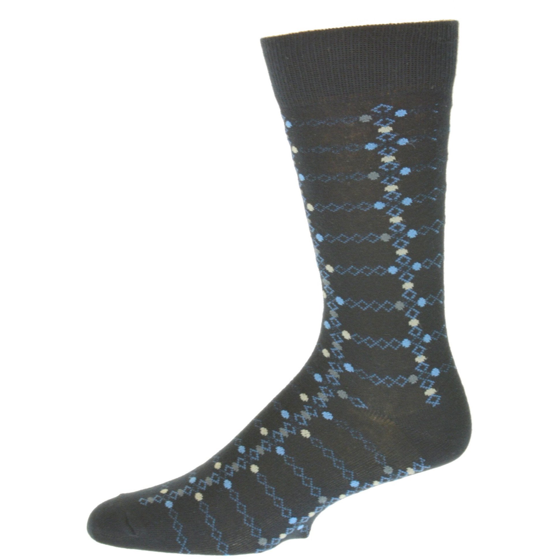 Dress Casual Geometric Pattern Crew socks featuring vibrant geometric designs in various colors, perfect for casual wear.