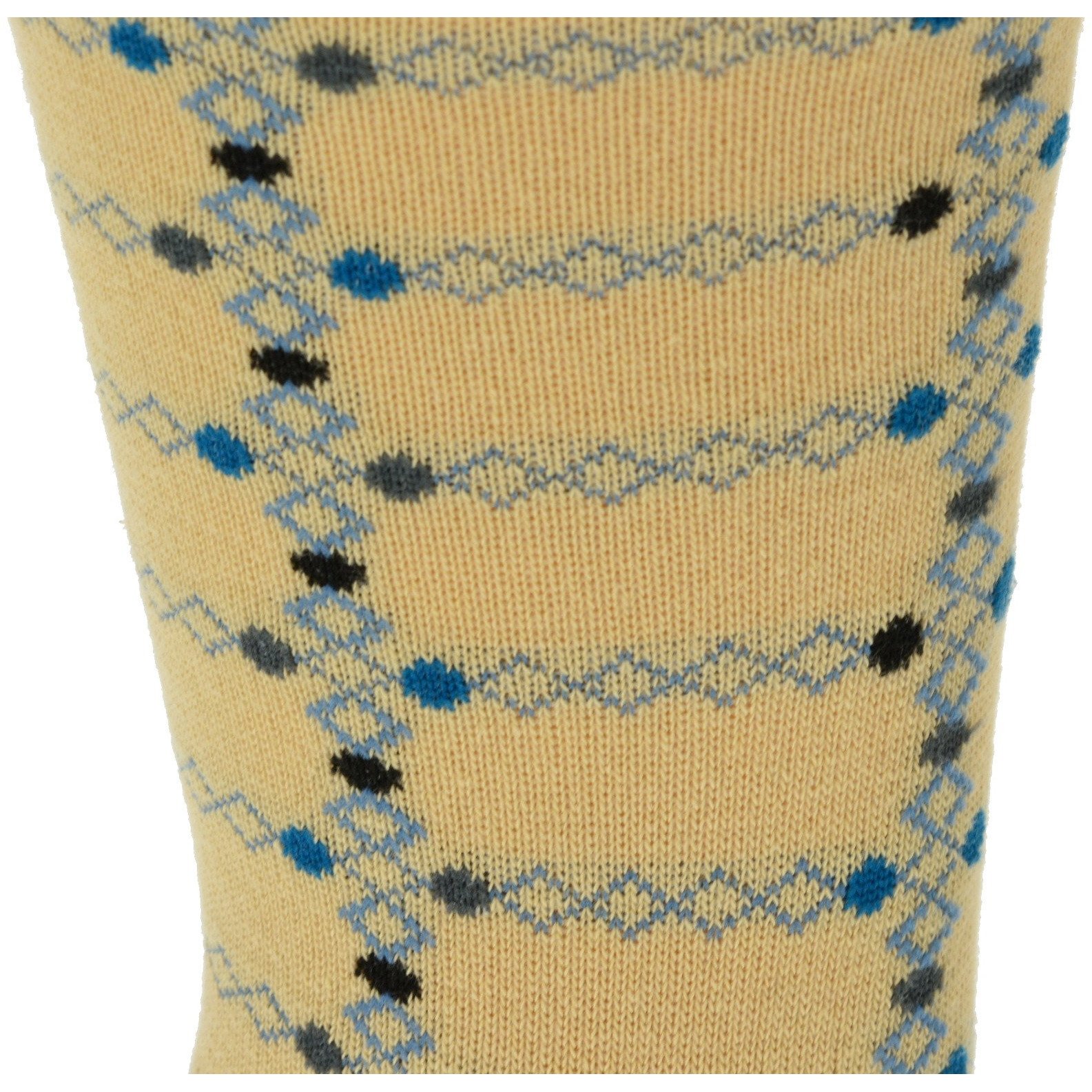 Dress Casual Geometric Pattern Crew socks featuring vibrant geometric designs in various colors, perfect for casual wear.