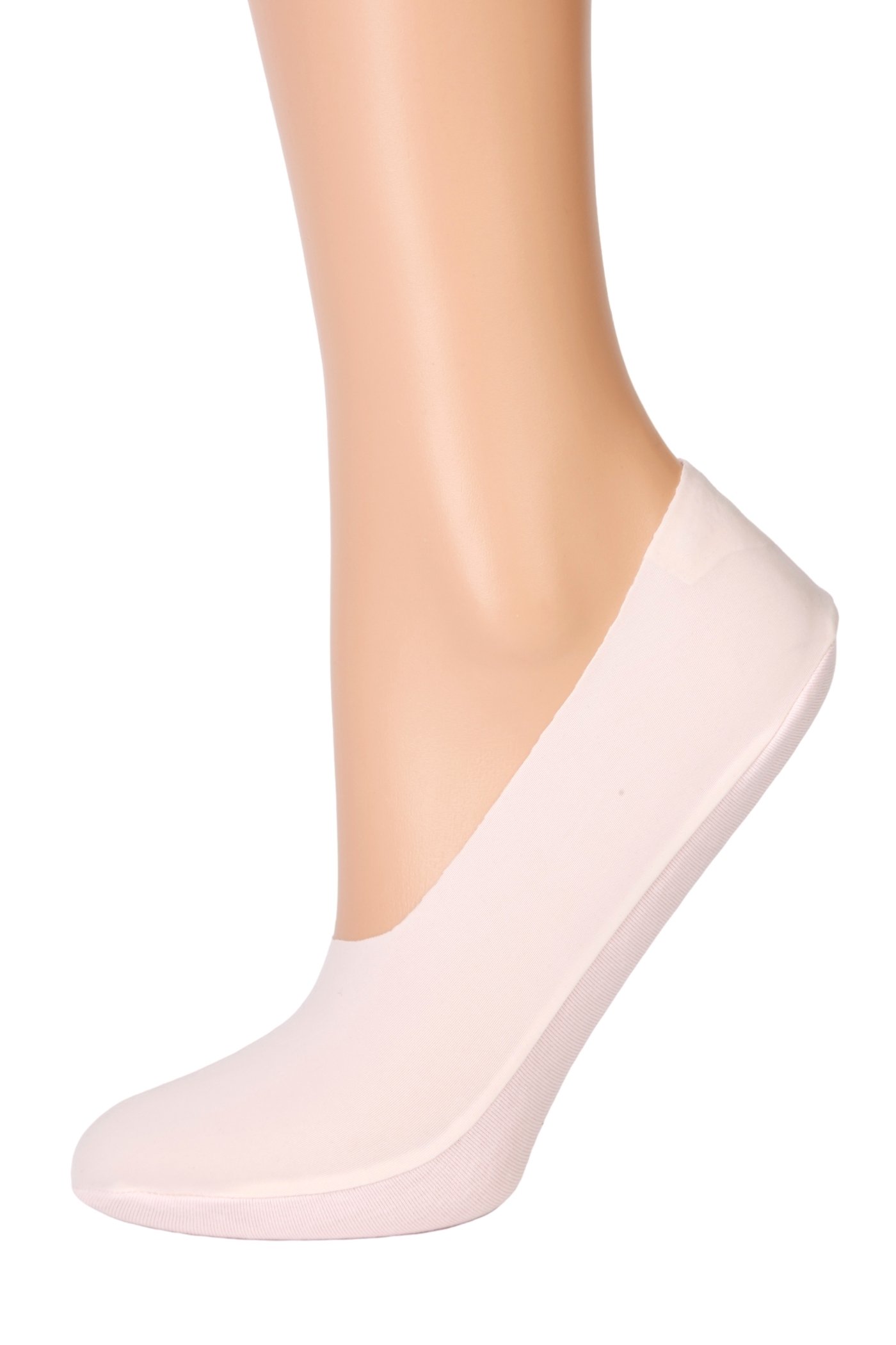 LISSABON light pink steps for women with a soft cottony sole and non-slip silicone edge.