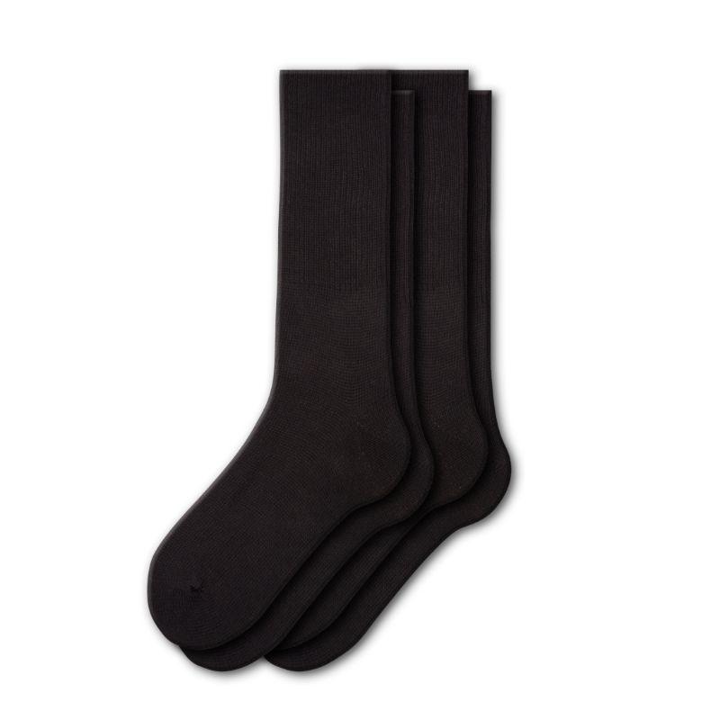 Sierra Socks Health Diabetic Wide Foot and Wider Calf Cotton Crew, featuring a relaxed cuff and smooth toe seaming, ideal for comfort and support.