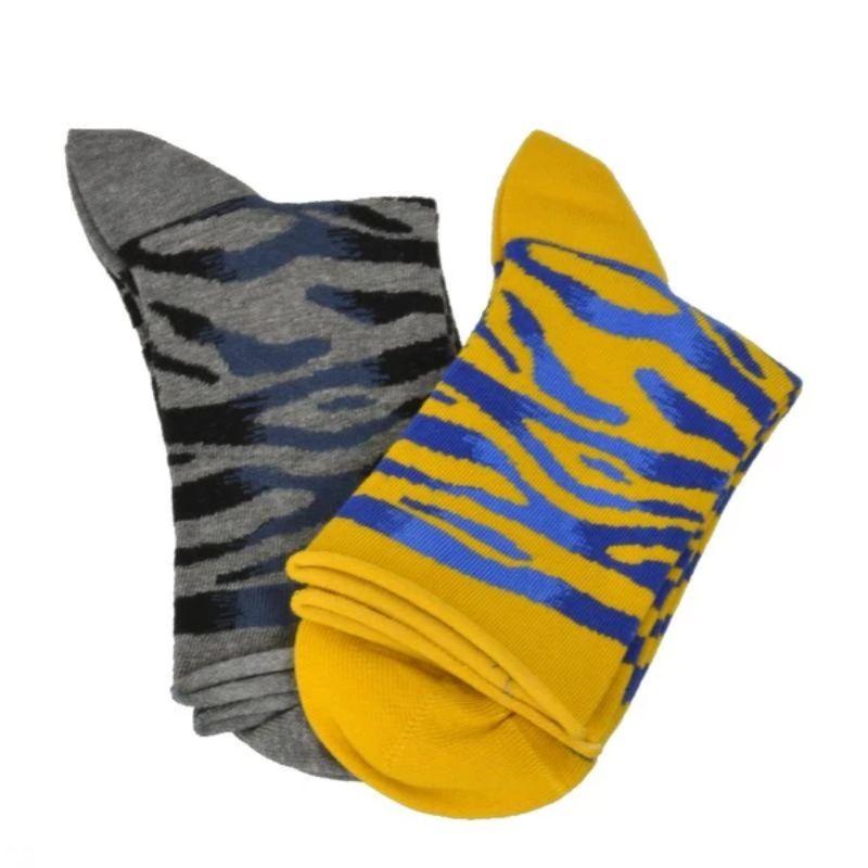 Sierra Socks Zebra Pattern Hi Anklet Casual Cotton Women's Socks in a stylish zebra design, showcasing comfort and quality.