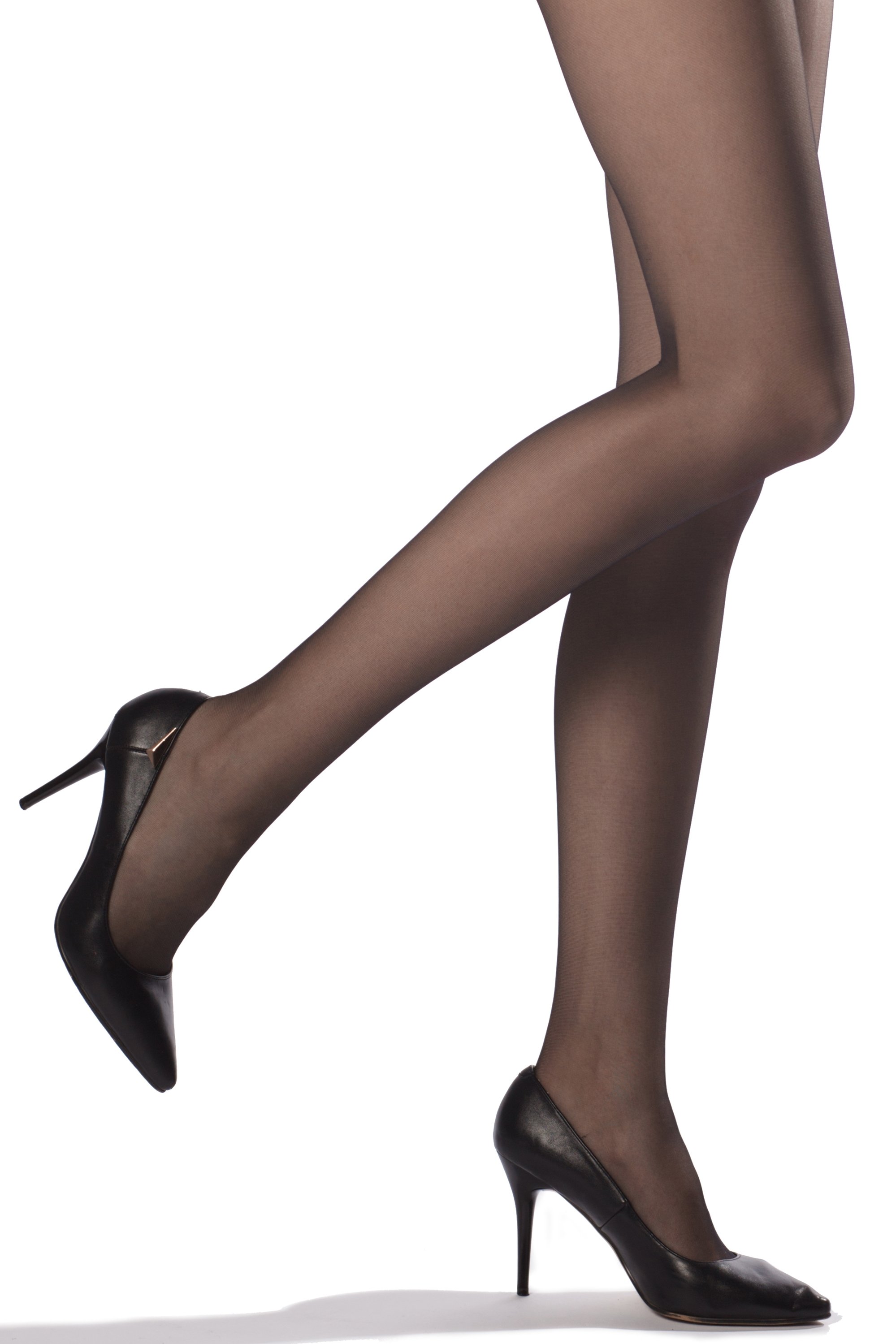 A pair of black 30 DEN SMART TIGHTS made from biodegradable yarn, showcasing their eco-friendly design and OEKO-TEX® certification.