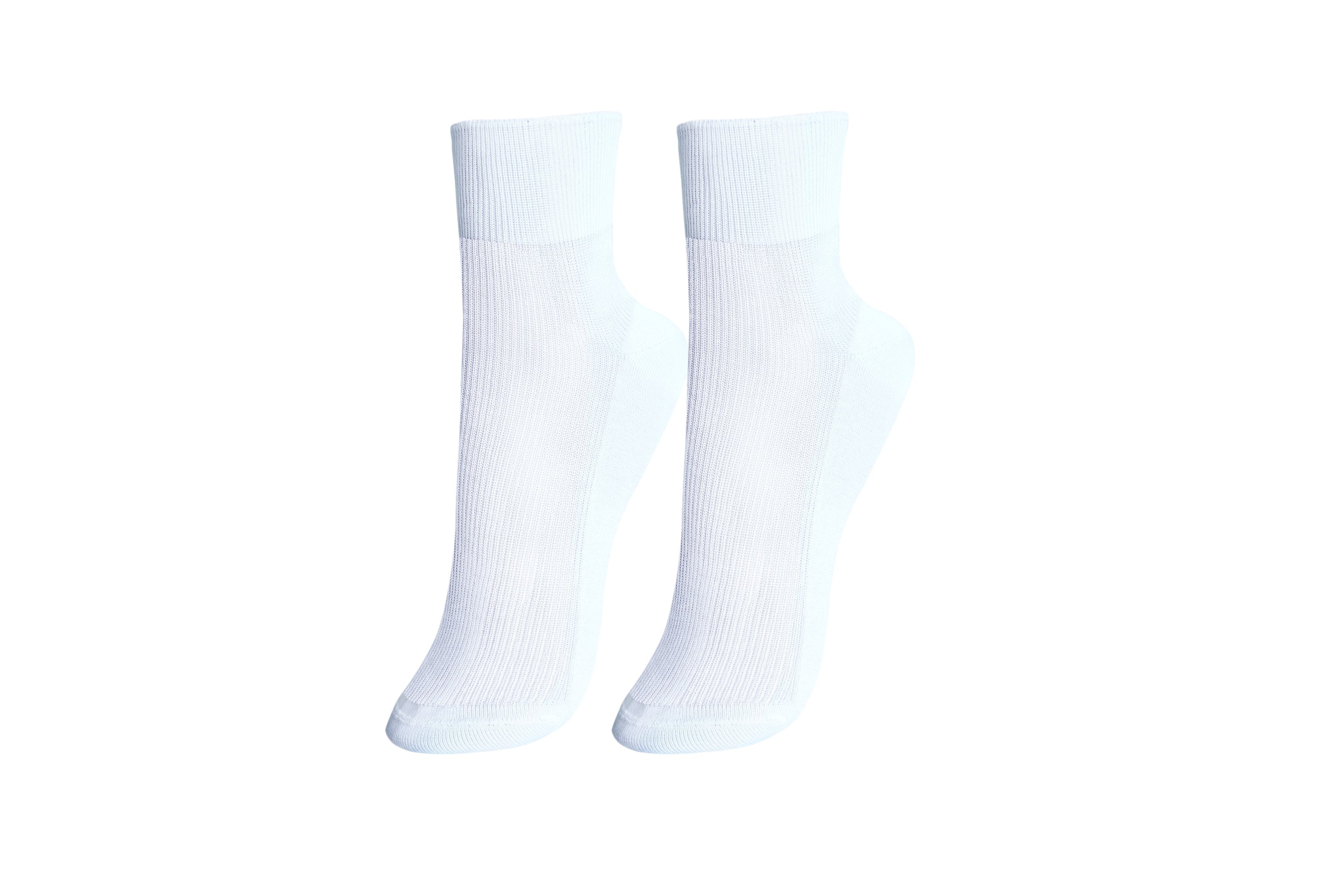 A pair of luxurious tittimitti® 100% Mercerized Cotton 'Filo di Scozia' Women's Ankle socks, showcasing their sheer design and soft texture.