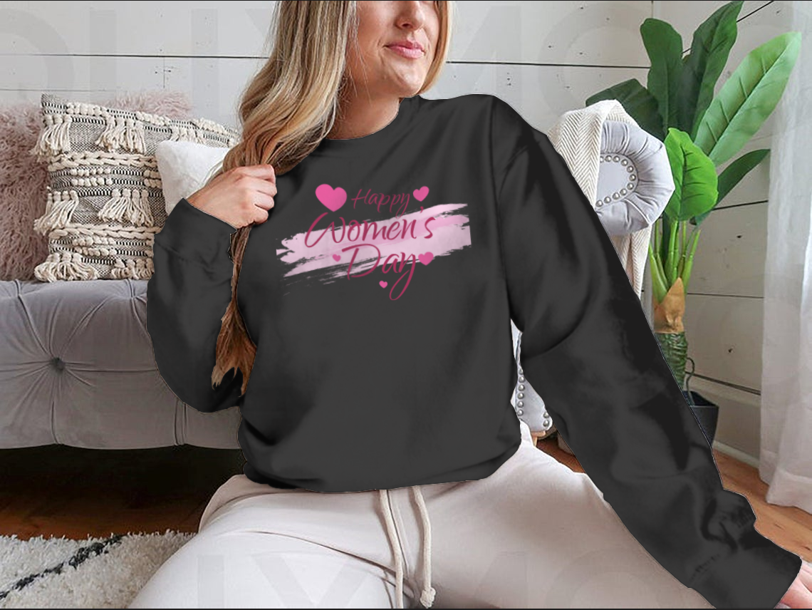 A stylish 8 March International Women's Day T-shirt design featuring a classic fit, made from 100% cotton, perfect for celebrating women's achievements.