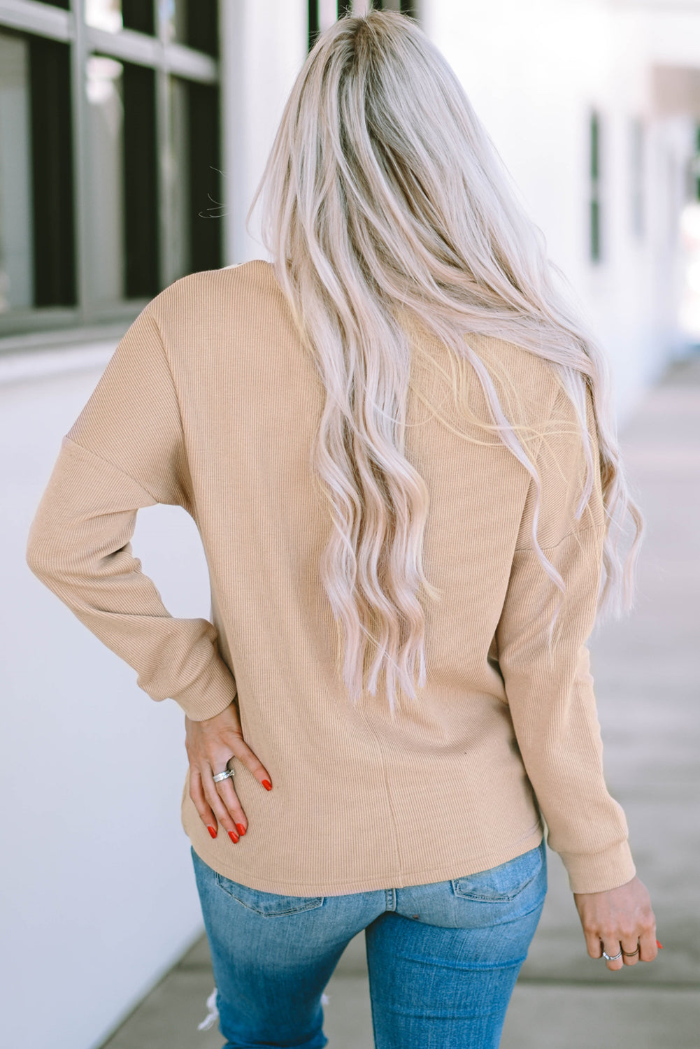 Abstract Print Sequin Patch Pullover Top featuring vibrant colors and shimmering sequins, perfect for stylish casual wear.