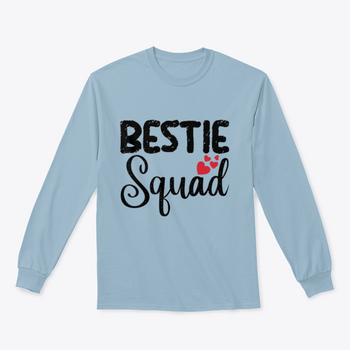 A cozy Bestie Squad Trending Design Sweatshirt in various colors, showcasing its classic fit and soft fabric.