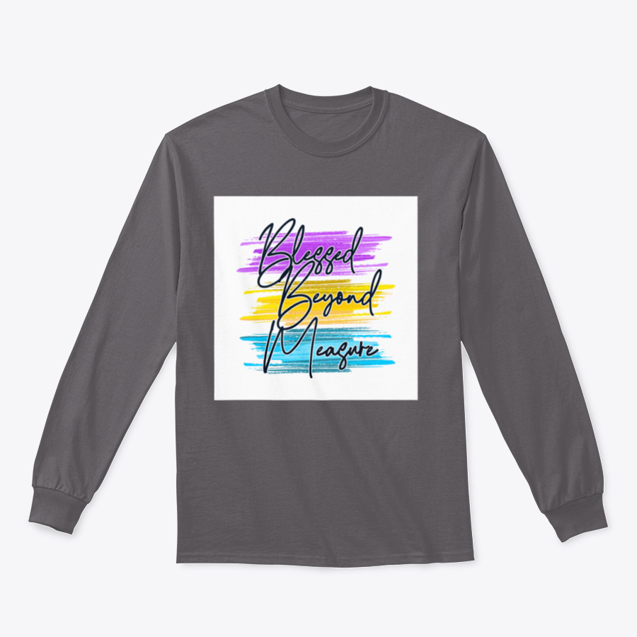 A comfortable Blessed Beyond Measure Inspirational Quotes T-Shirt made from 100% cotton, featuring motivational quotes.