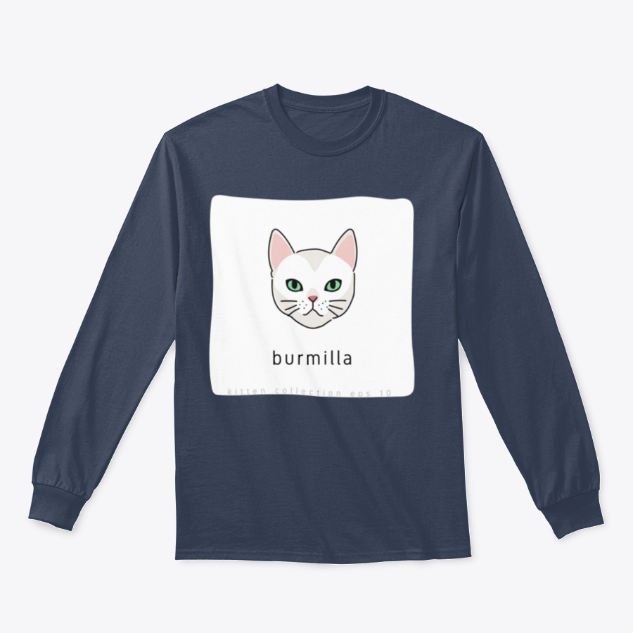 Vector illustration of a Burmilla cat breed, showcasing its unique features and charm, perfect for print on various products.