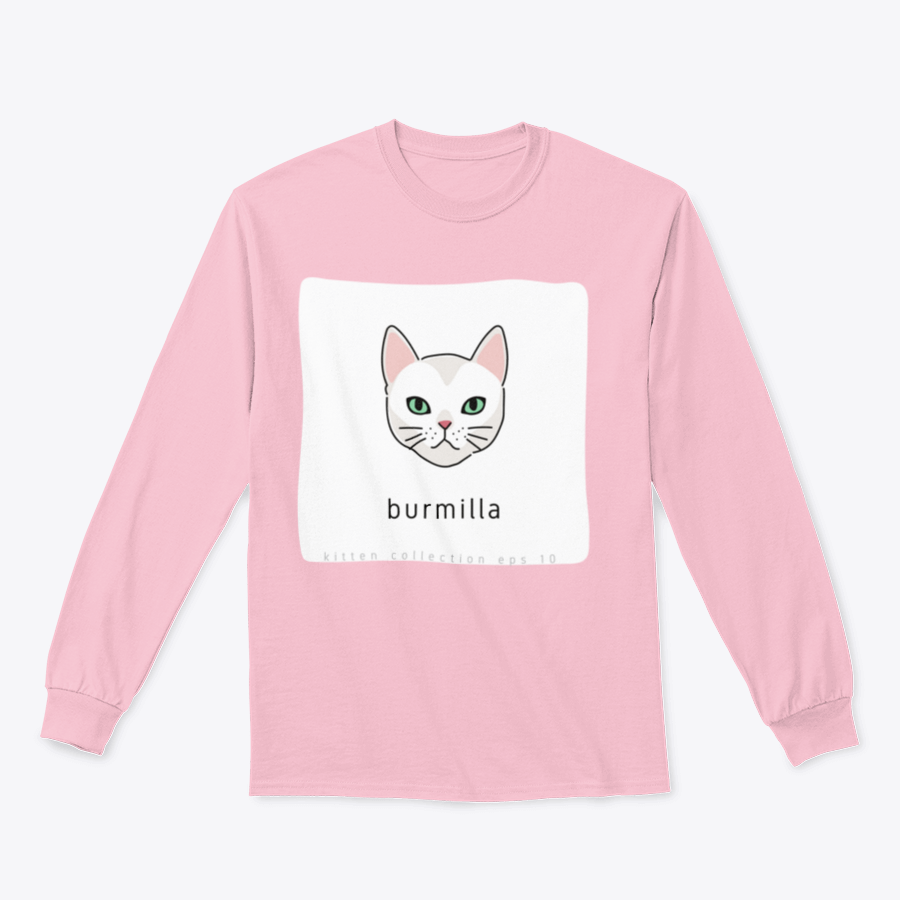 Vector illustration of a Burmilla cat breed, showcasing its unique features and charm, perfect for print on various products.