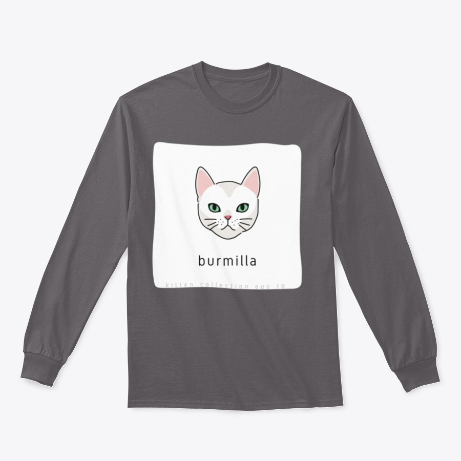 Vector illustration of a Burmilla cat breed, showcasing its unique features and charm, perfect for print on various products.